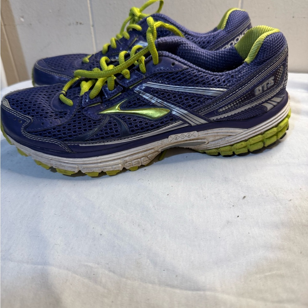 Brooks Athletic Shoes with Blue and Lime Accents